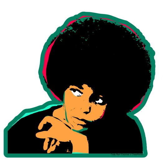 Angela Davis Activist Sticker - CheerNotes - Tuma's Books