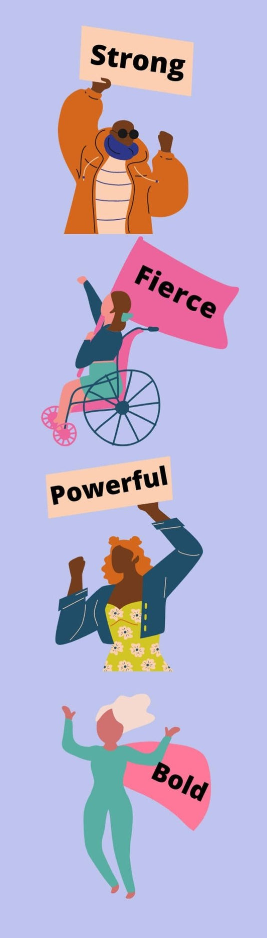 Empowered Women Bookmark, Intersectional Feminism Bookmark - Tuma's Books