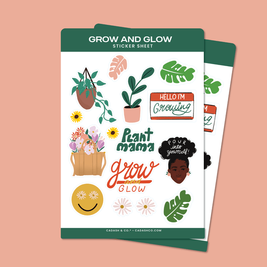Grow and Glow Sticker Sheet - Tuma's Books