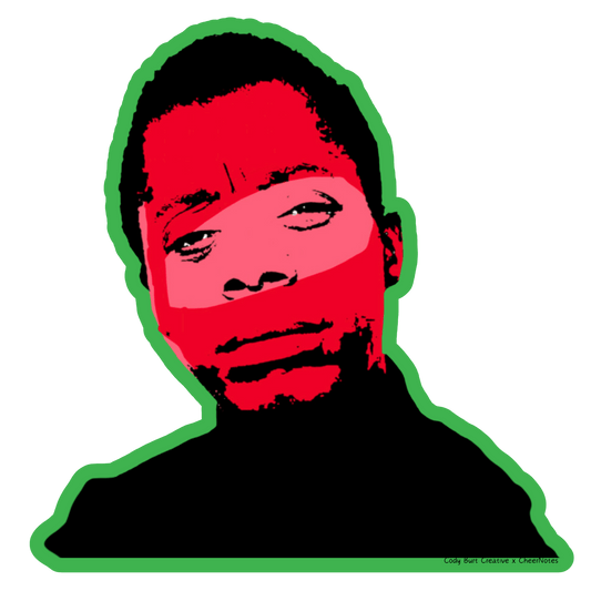 James Baldwin Icon Sticker - CheerNotes - Tuma's Books