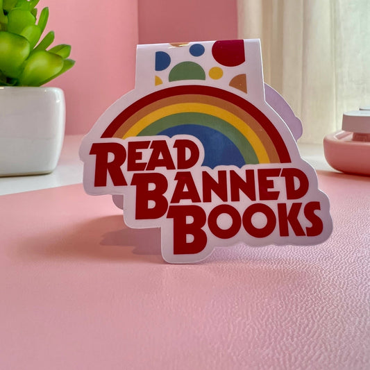 Read Banned Books Rainbow Magnetic Bookmark - Fishbiscuit Designs - Tuma's Books