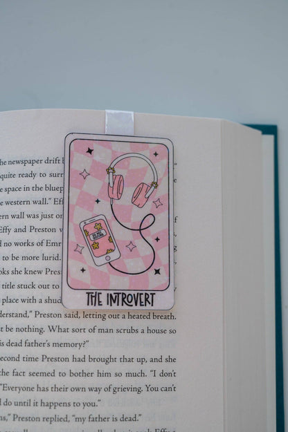 The Introvert Tarot Card Magnetic Bookmark - Created By Kelci - Tuma's Books
