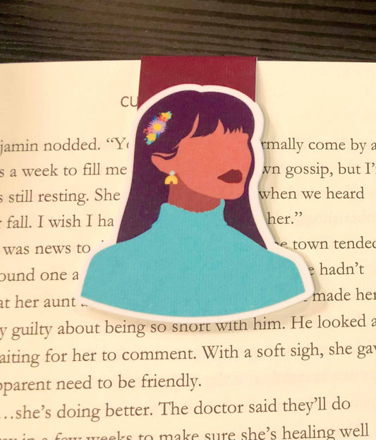 Woman with Flower Magnet Bookmark: 3 - Tuma's Books